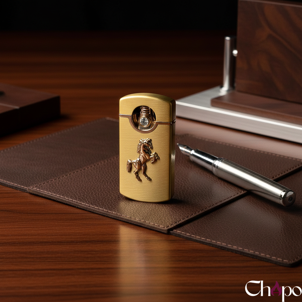 GOLD REARING HORSE LIGHTER