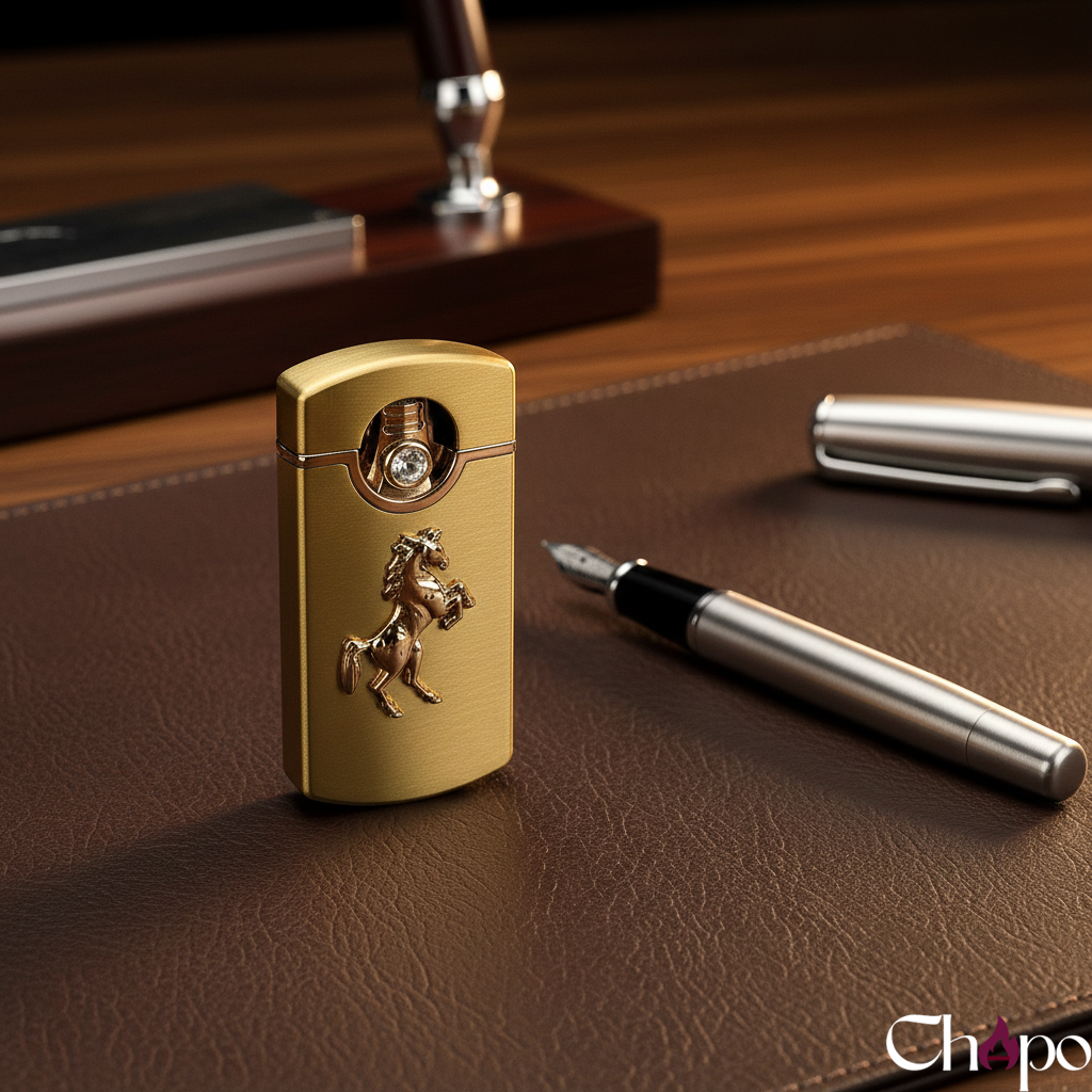 GOLD REARING HORSE LIGHTER