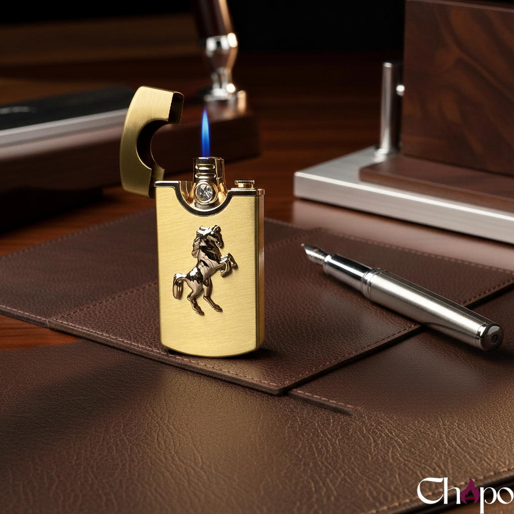 GOLD REARING HORSE LIGHTER