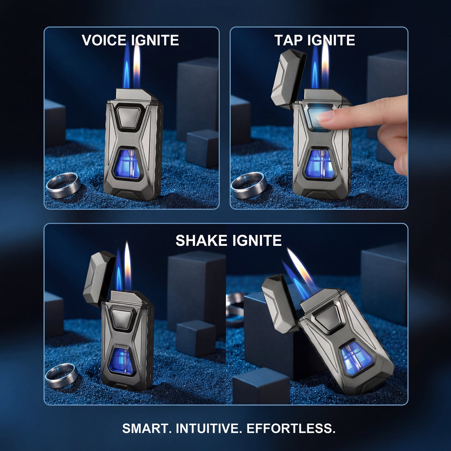 Voice-Activated Dual Torch Lighter