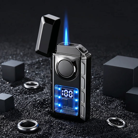 Dual-Flame Lighter with Colored Lights
