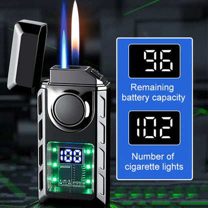 Dual-Flame Lighter with Colored Lights