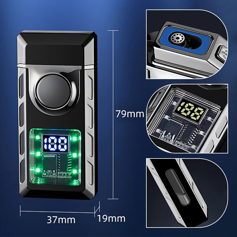 Dual-Flame Lighter with Colored Lights